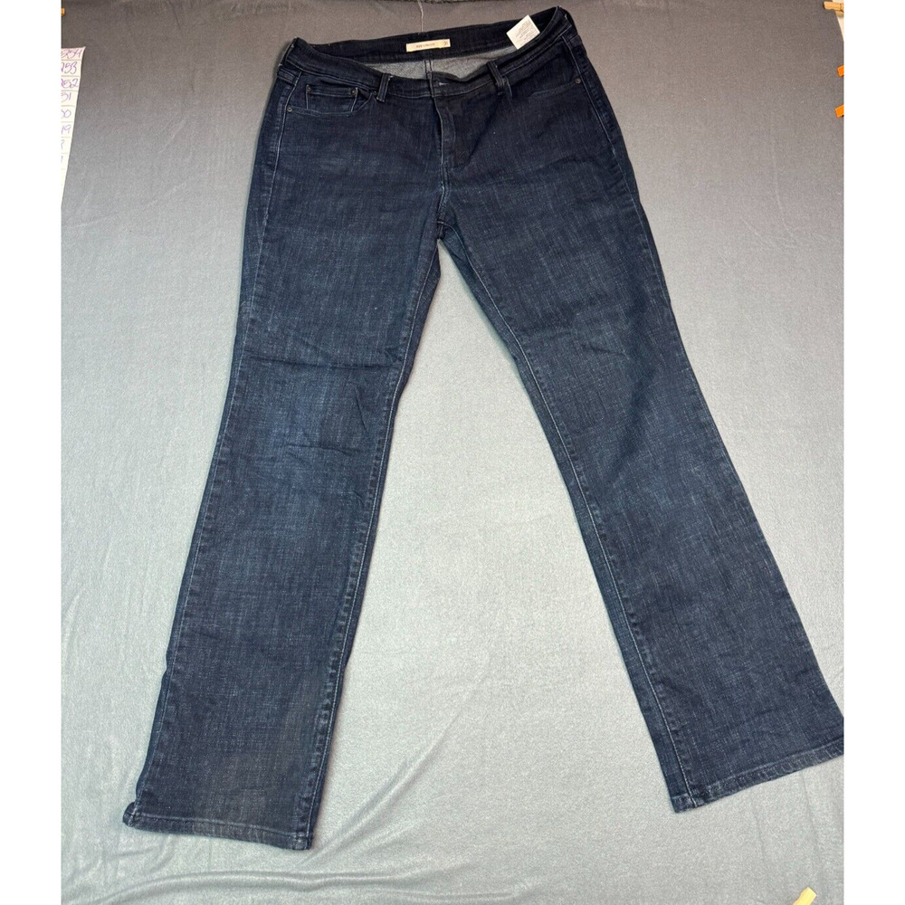 Levi Strauss & Co 505 Straight Size 31 Dark Blue Denim Jeans Women Mid Rise